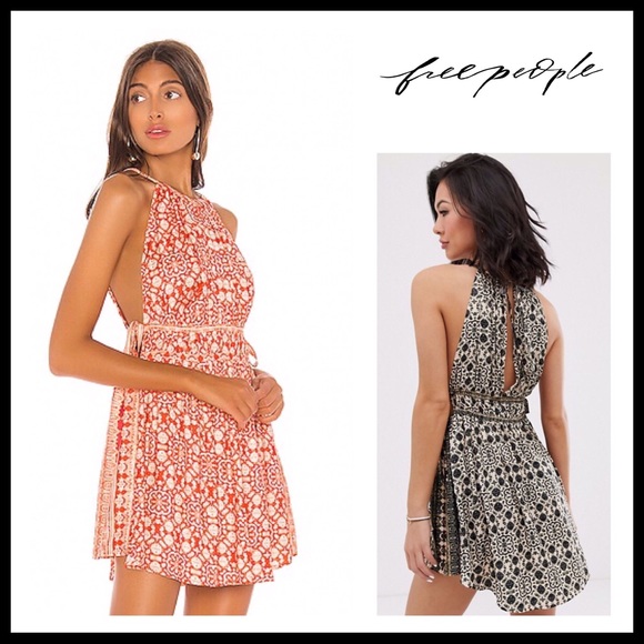 FREE PEOPLE BOHO PRINT FLOWY TUNIC MINI DRESS A2C - Picture 14 of 16